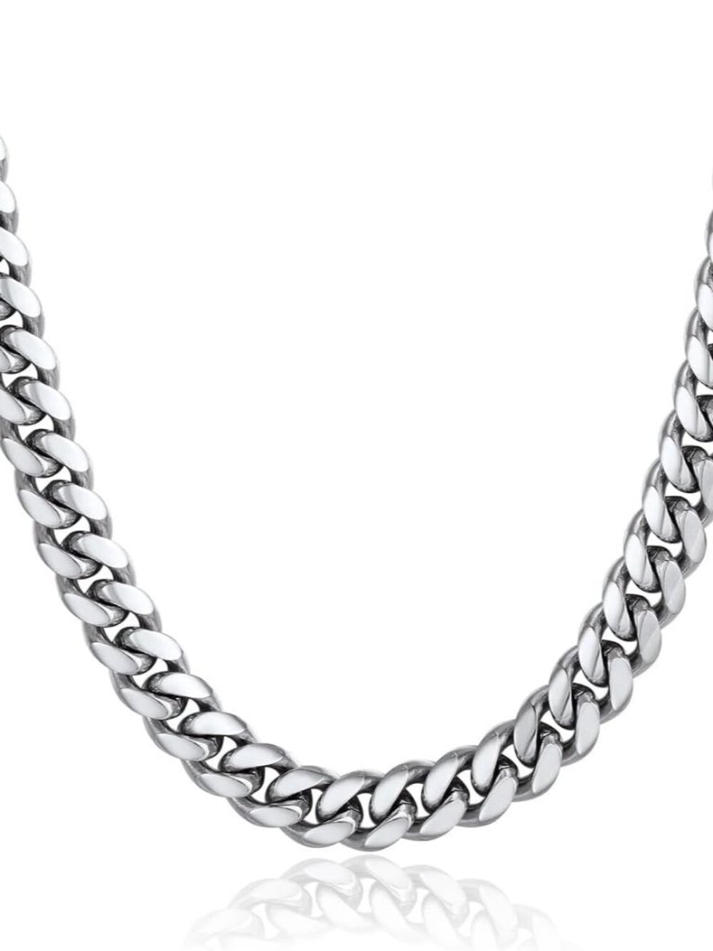 Stainless Steel Cuban Link Chains for Men, 4.8/6/10/14mm Width Cuban Chain Neckl